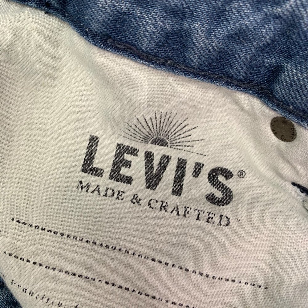 Levis Made & Crafted Jeans Size 26 Two Tone Color Blocked Mid Rise Crop NWT - Picture 11 of 12